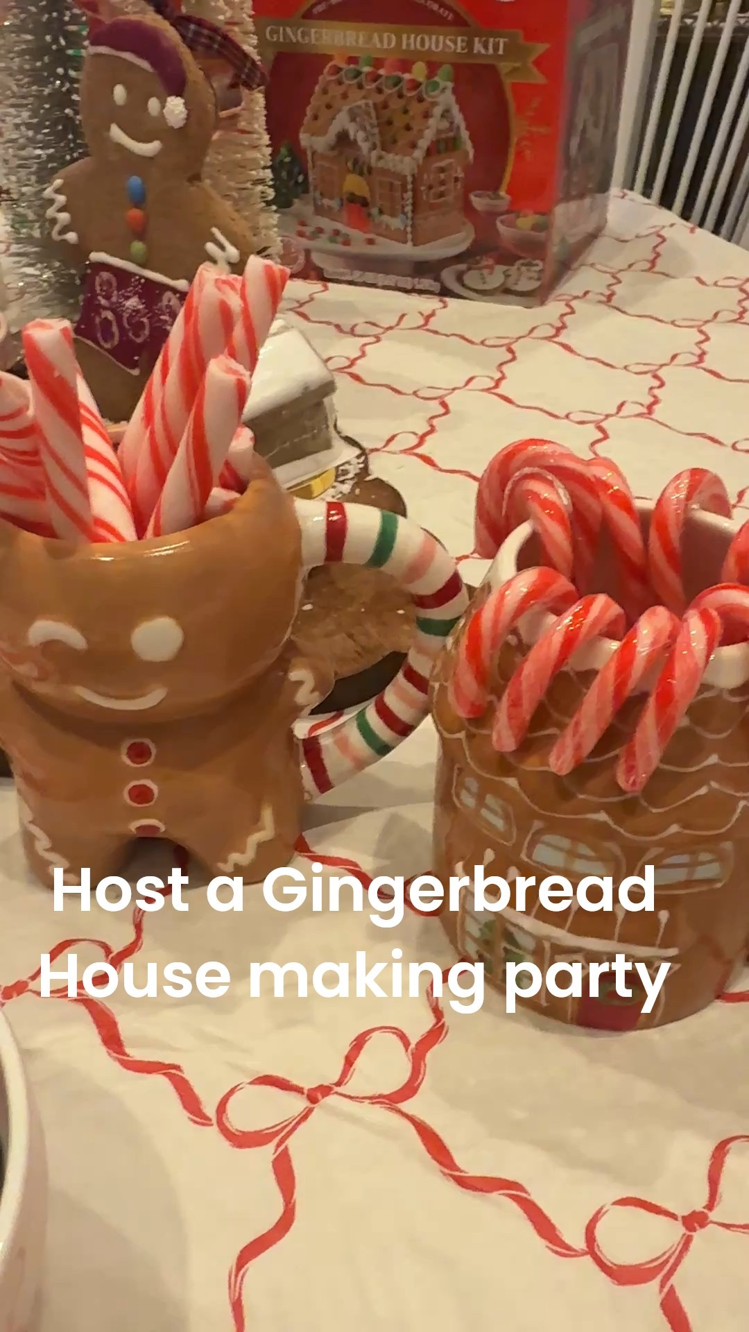 Host an easy Gingerbread house party! 🍭🍫🍬🏠🎄🎅🏻

I used big muffin cups for people to add candy for easy decorating and gingerbread men paper plates for their snacks 

This doesn’t have to be crazy, and take a lot of time,?to set up!

Your family will love it!

Recommend a wipeable table cloth I use this cute ribbon vinyl one under $7

These cute gingerbread man and house muggy are $5 and make a cute candy holder and use for warm drinks all season.
 
I used my pink Anthropologie bowls for all the candy… I links some other more affordable options 

I bought an assortment of gingerbread houses linked some

Used some bottle neck trees , a scalloped cutting board, coconut for snow, a large real gingerbread man (Trader Joe’s) 
And I’ve had this large copper cookie cuter forever as cute quick centerpiece (I just used what I had🎀🍬🍪✨

I bought  bulk candy at the dollar store, Sam’s Club, Trader Joe’s and Target 

Two tubes of extra white frosting  

Plenary comes with the kits and colored tubes too, but it’s nice too have extra for basing covering or if thy want to cover whole house!



#LTKHome #LTKstorytime #LTKHoliday