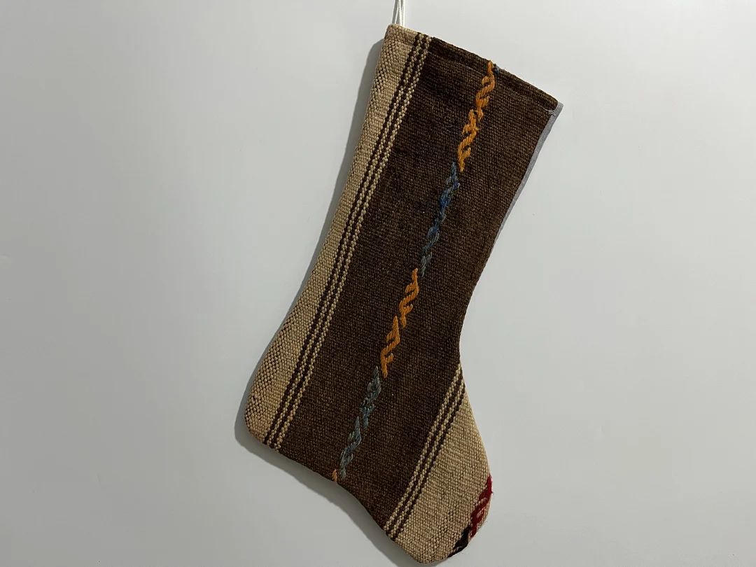 christmas stocking, kilim stocking, handmade stocking, turkish stocking, vintage stocking, boho s... | Etsy (US)