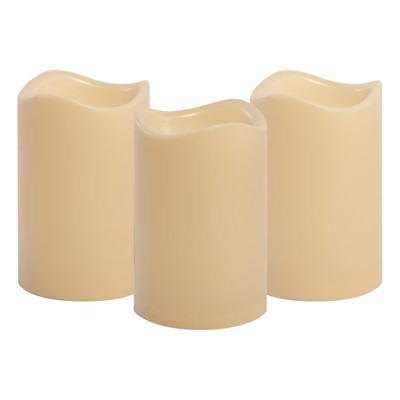 LumaBase Battery-Operated LED Pillar Candles | Target