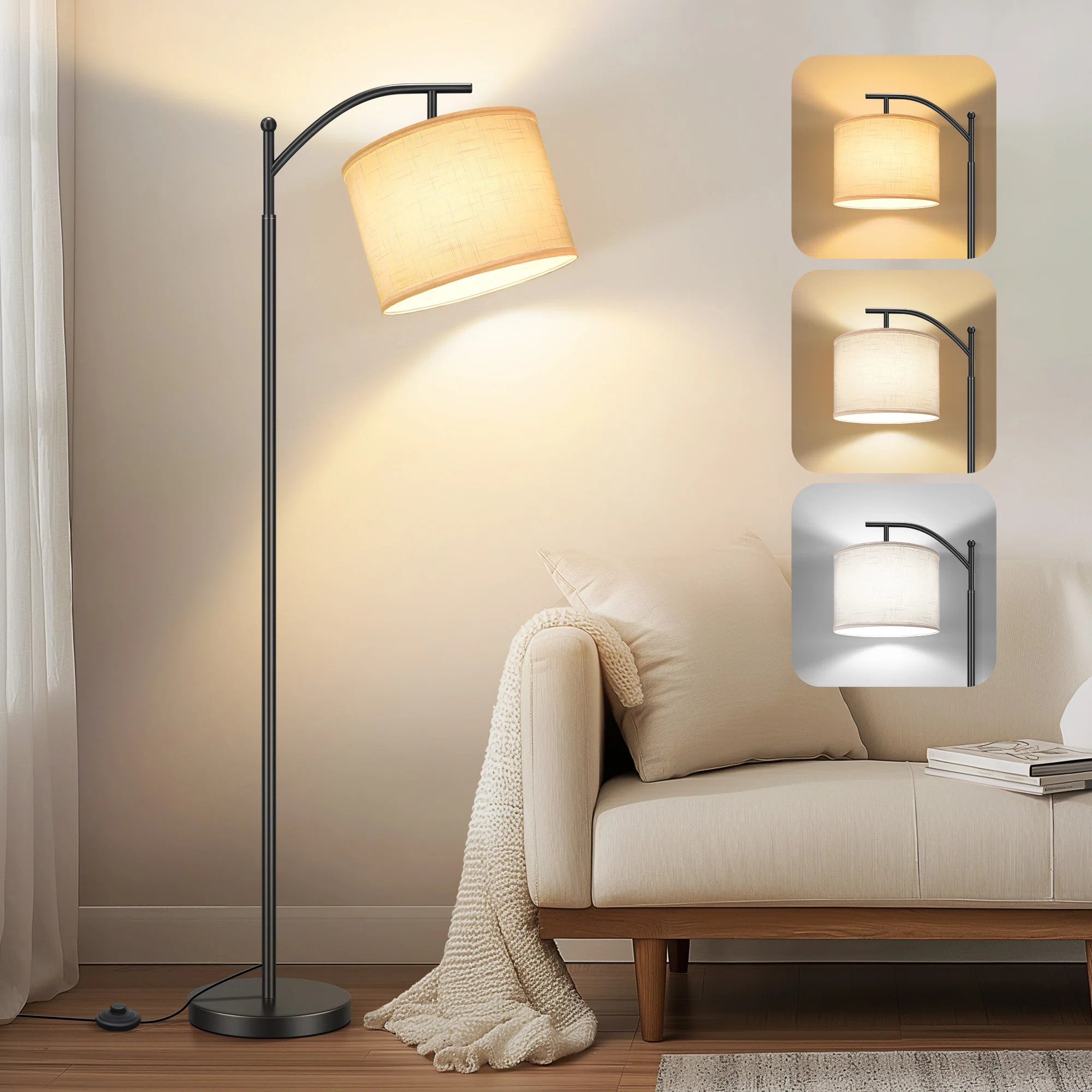 Wrought Studio™ Harmonsburg 63'' Black Task Floor Lamp & Reviews | Wayfair | Wayfair North America