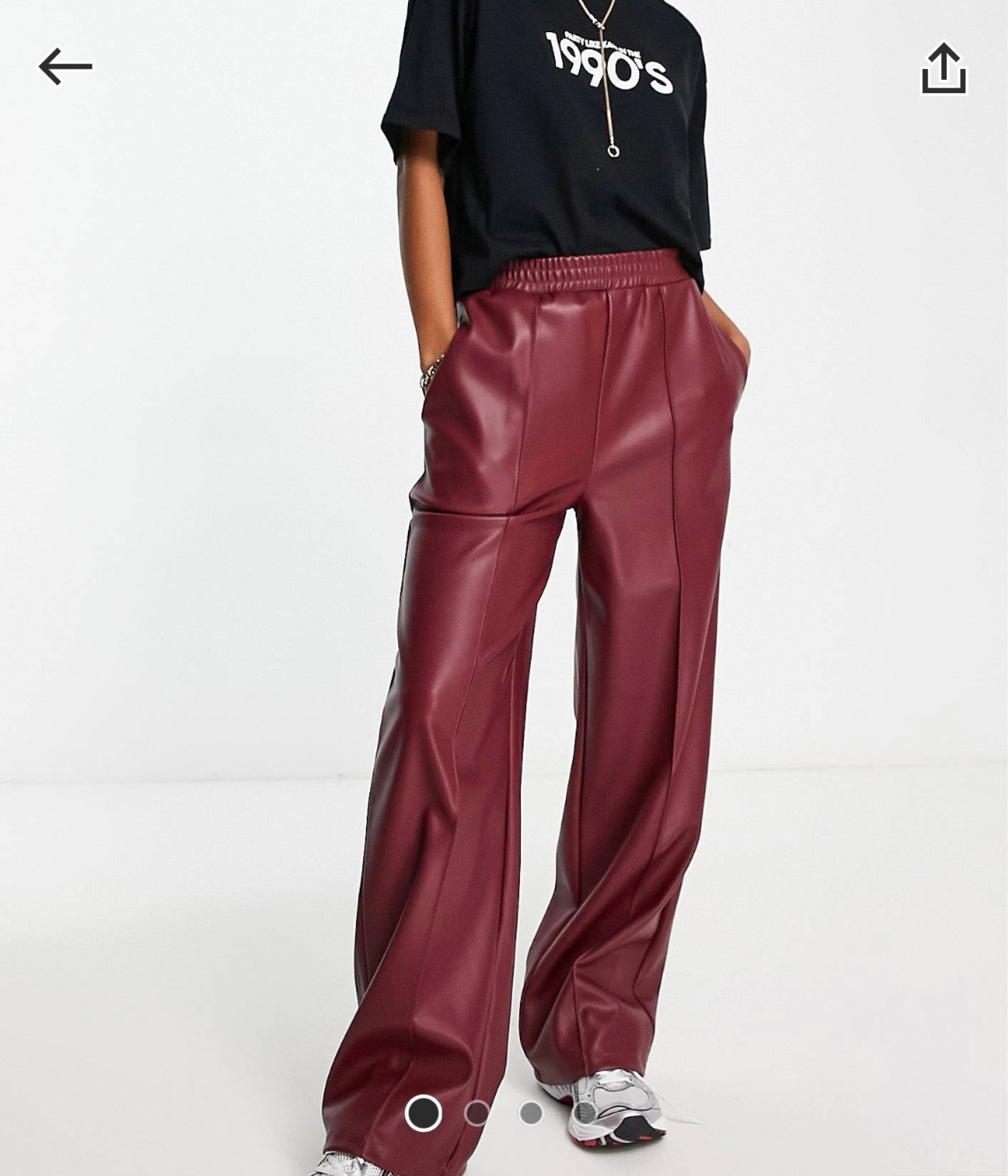 Wine faux leather pants ftw! Also loving this glitter cropped top

#LTKHoliday #LTKsalealert #LTKunder50