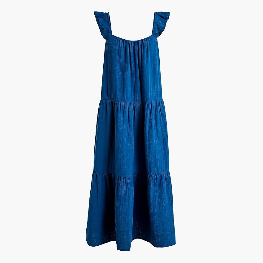 Ruffle-strap gauze maxi dress | J.Crew Factory