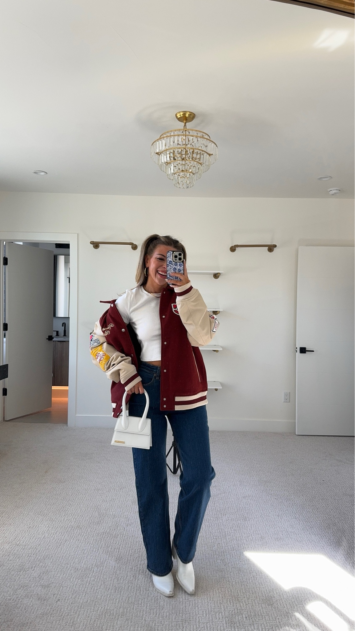 Abercrombie game day tailgate outfit nfl football letterman jacket game day look 

Wearing my usual small/2 sized up to a large in jacket

Electric picks code: emerson20

#LTKStyleTip #LTKSeasonal #LTKParties