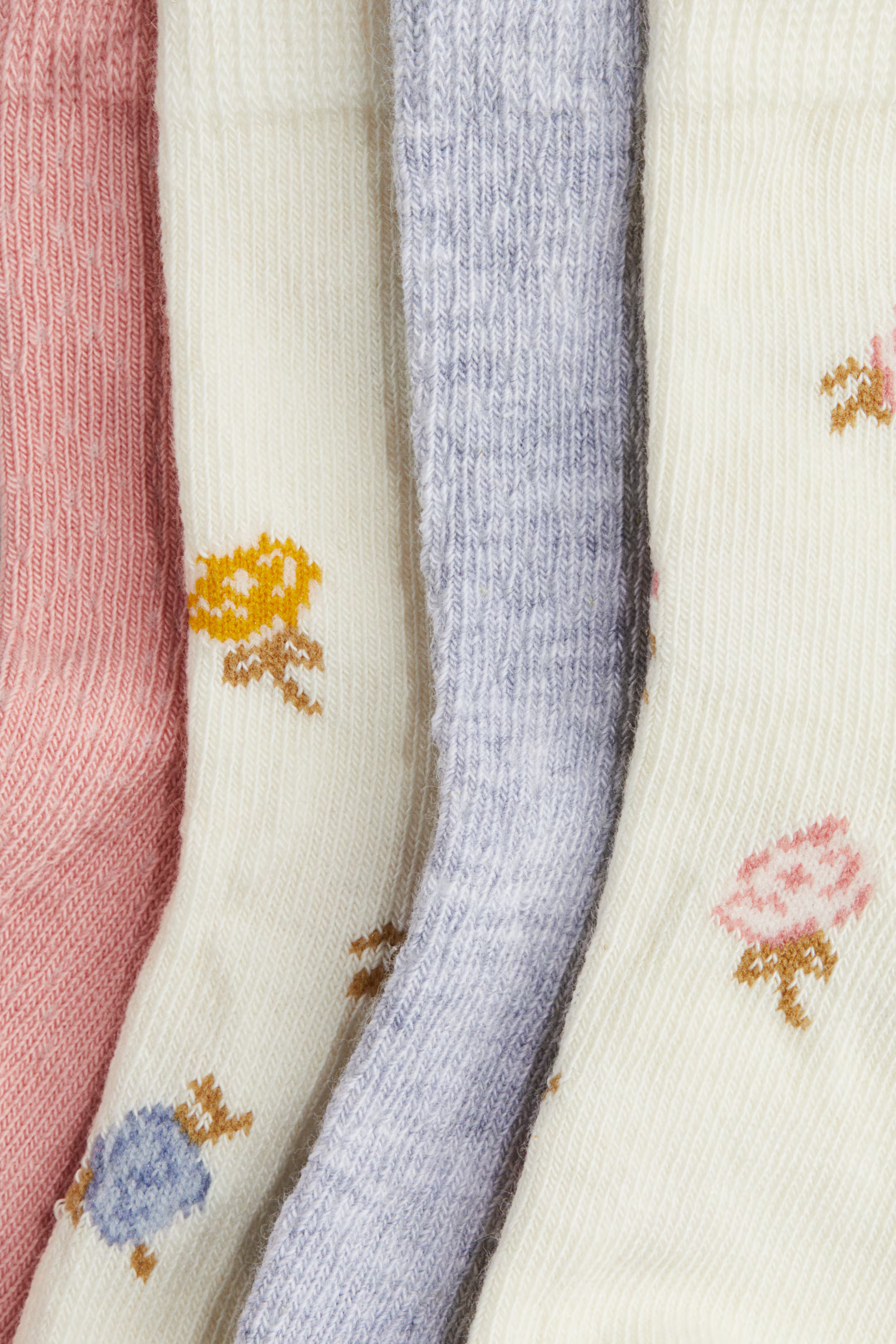 4-pack Socks - Pink/floral - Kids | H&M US | H&M (US + CA)