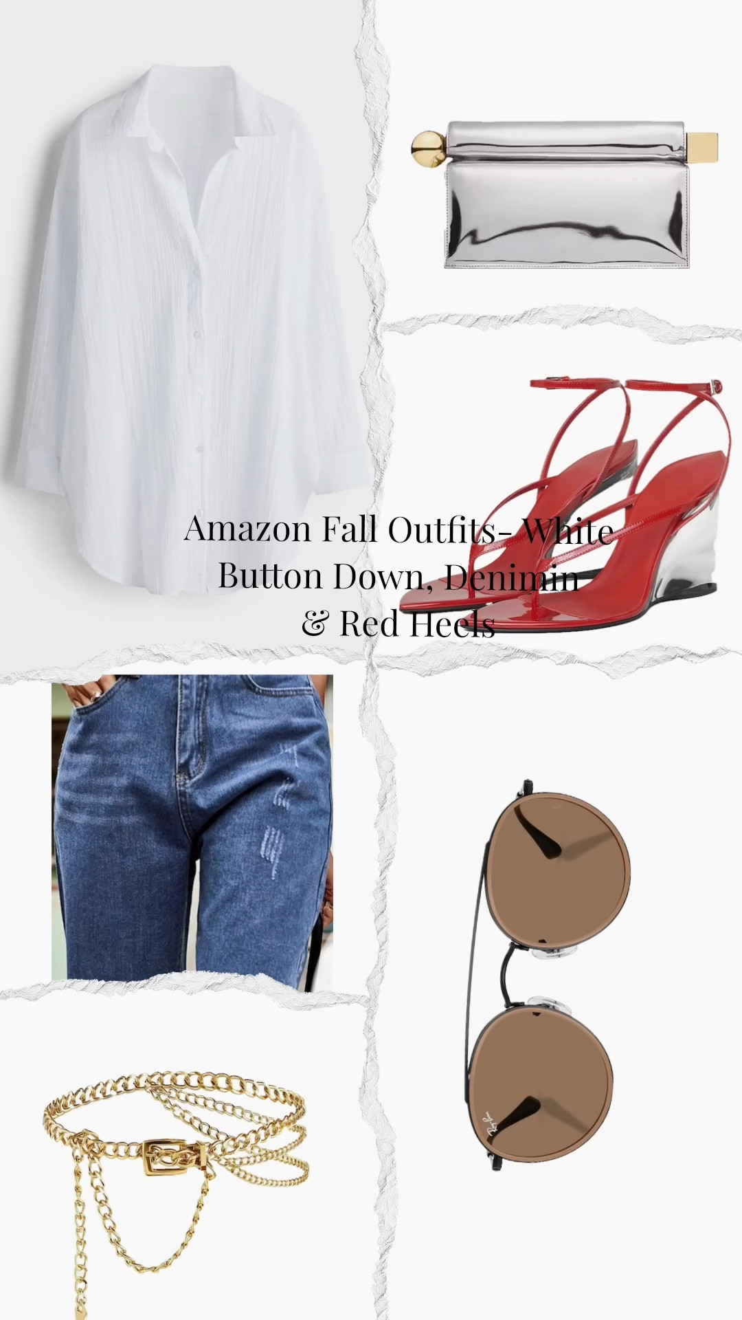 fall outfits women

Amazon Fall Outfit – White Button-Down, Denim & Red Heels

@amazonfindsandfashion 

Outfits > Casual Chic


Fall outfit inspo 🍂 Styled this oversized white button-down with distressed denim, a gold chain belt, tortoise sunglasses, a metallic silver clutch, and strappy red heels for a pop of color. Effortless daytime look that transitions straight into evening. Every piece is from Amazon and linked below — shop the full outfit before it sells out!


Shop the early fall outfits, follow for more fall outfits.

#LTKstyletip #LTKfalloutfits 

#LTKstyletip #LTKfindsunder50 #LTKSeasonal #LTKunder100