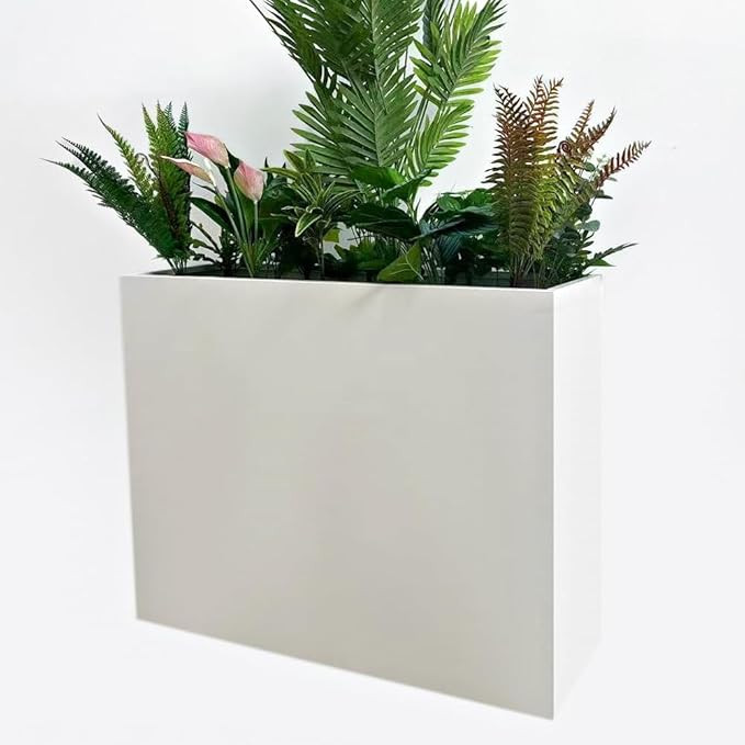 38" L x 13" W x 30" H Metal Tall Rectangular Planter - Large Planter Box for Outdoor Patio/Porch ... | Amazon (US)