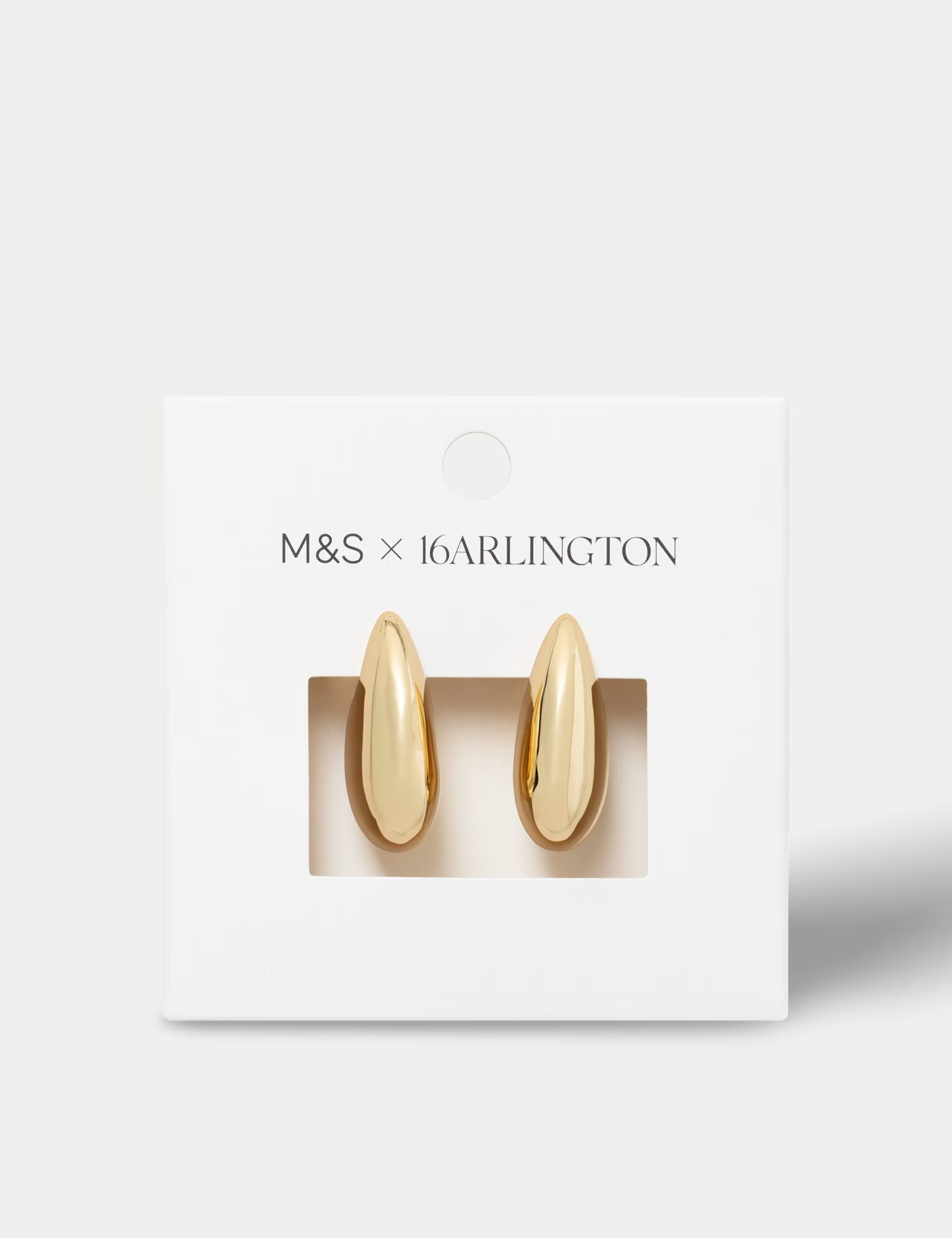 18ct Gold Plated Smooth Dome Earrings | Marks & Spencer (UK)