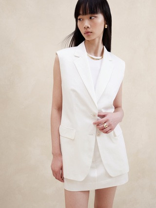 Marconi Cotton-Linen Vest | Banana Republic (US)