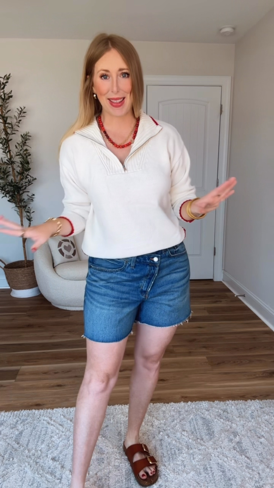 Target try on, flag sweater, jean shorts

#LTKootd #LTKmomlife