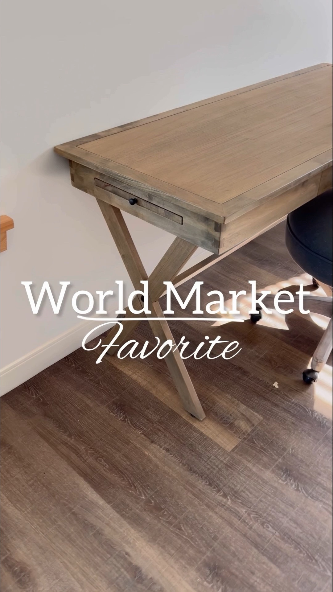 This beautiful white oak desk from World Market is on sale right now. Office furniture.

#LTKHome #LTKSaleAlert