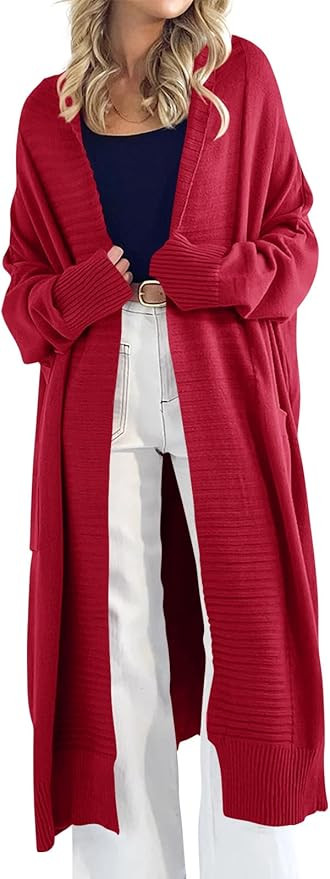 Danedvi Womens Long Cardigan Sweaters 2025 Fall Chunky Knit Oversized Slouchy Open Front Warm Coa... | Amazon (US)