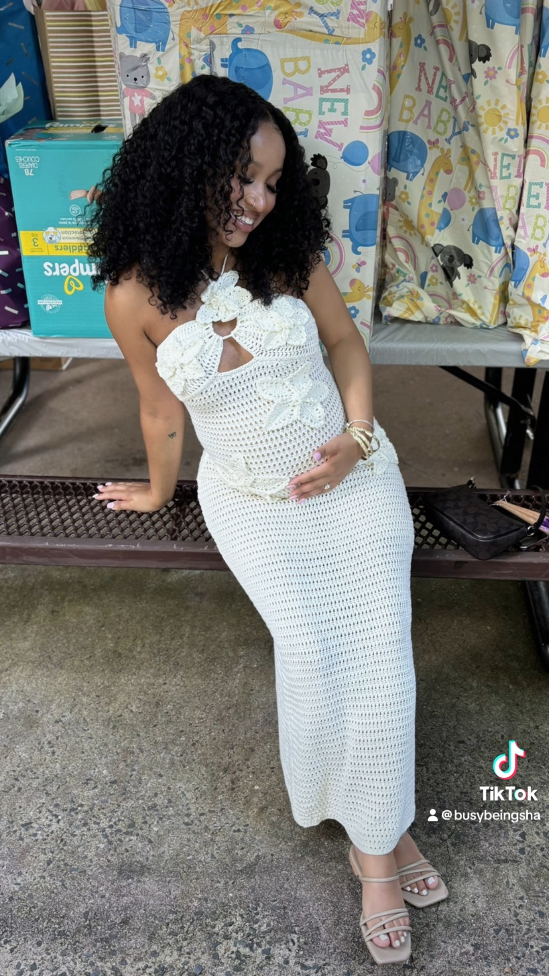 Shop my baby shower dress and accessories here! Exact links provided 🎀 #babyshowerdress #pregnancy #maternity

#LTKBump #LTKStyleTip