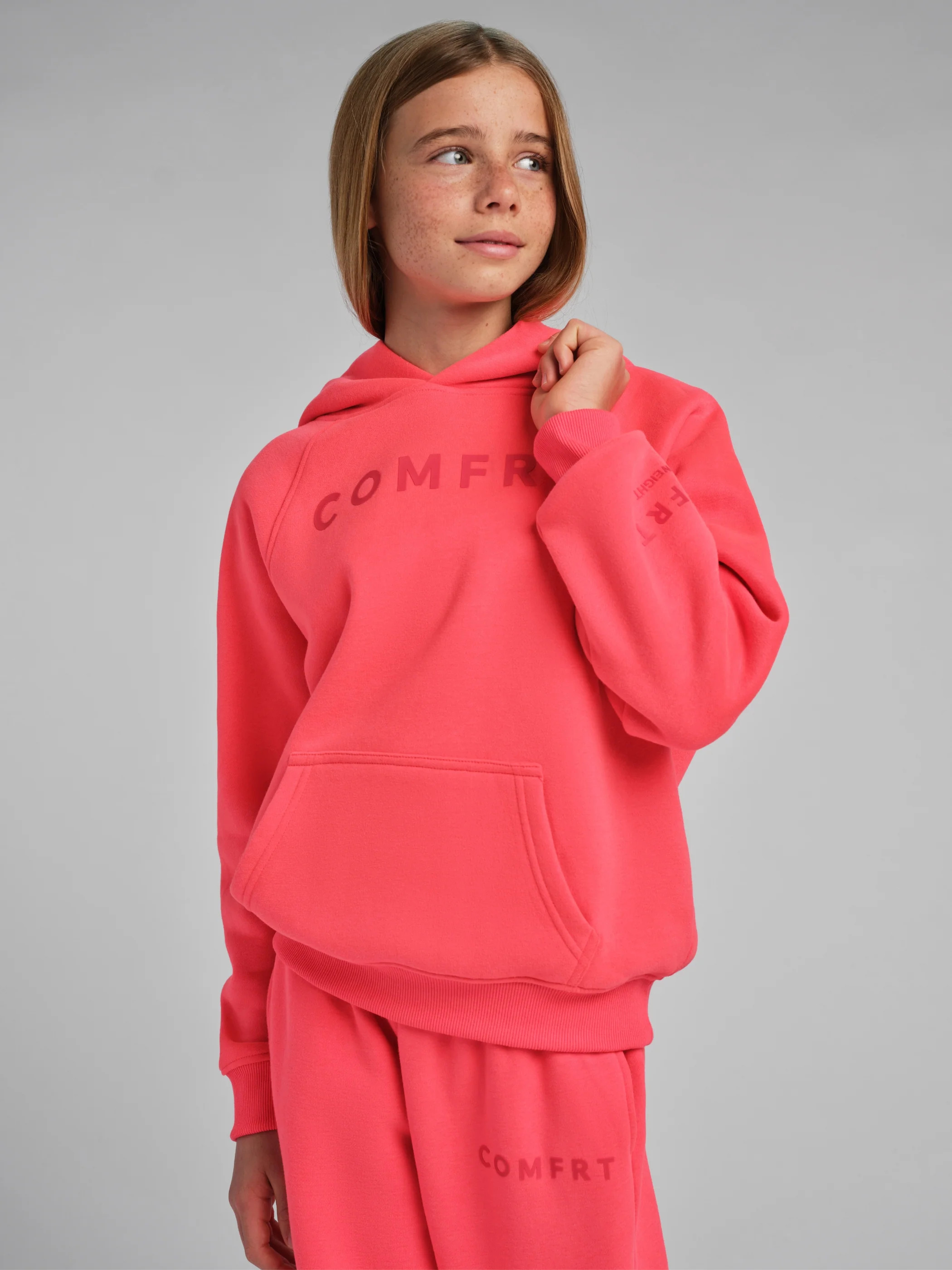 Comfrt Neon Tranquil Kids Hoodie | Hot Fuchsia | Oversized | M | Medium | Comfrt