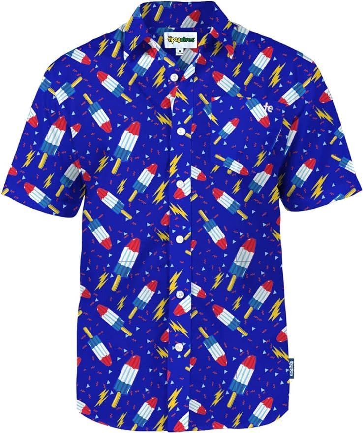 Men's USA Patriotic Hawaiian Shirt - Patriotic Aloha Shirts for Guys | Amazon (US)