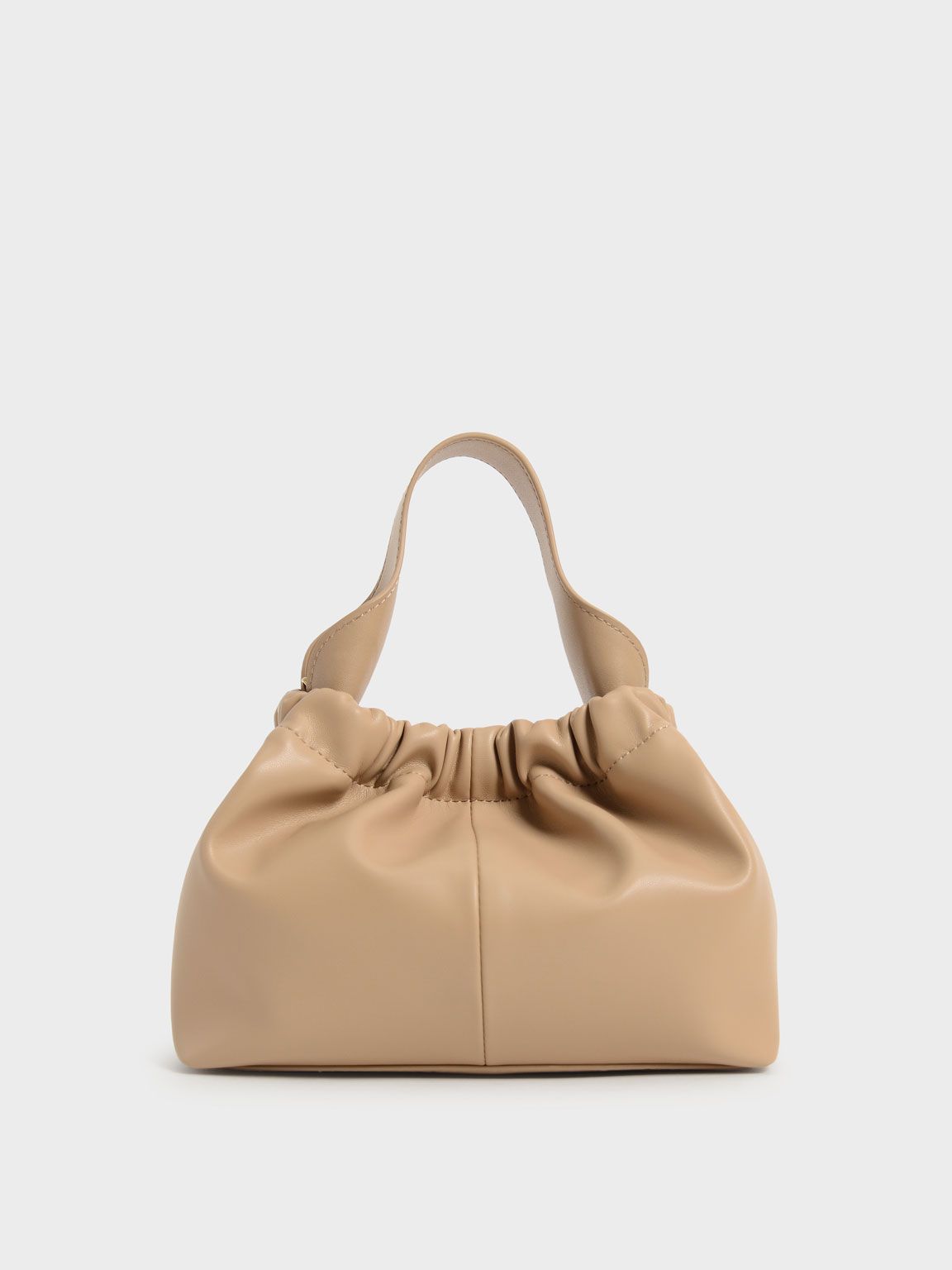 Ruched Slouchy Bucket Bag | Charles & Keith US