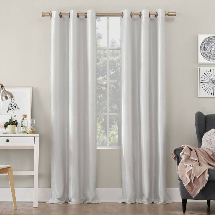 Bardot Dupioni Faux Silk 100% Blackout Grommet Curtain Panel - Sun Zero | Target