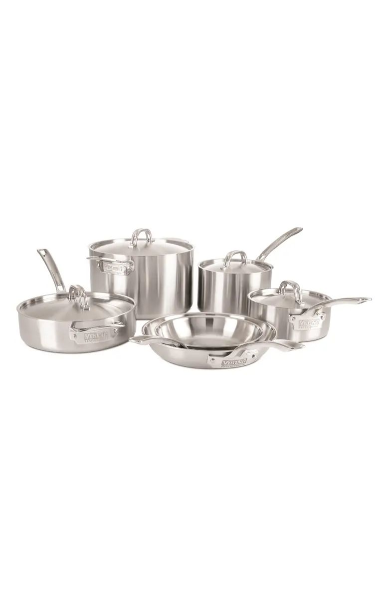 Professional 10-Piece 5-Ply Satin Finish Cookware Set | Nordstrom