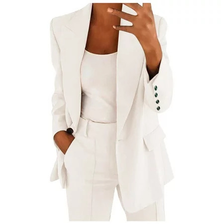 Navy Blazer for Women Men s most popular Blazer Women Sharp and Thin Casual | Walmart (US)