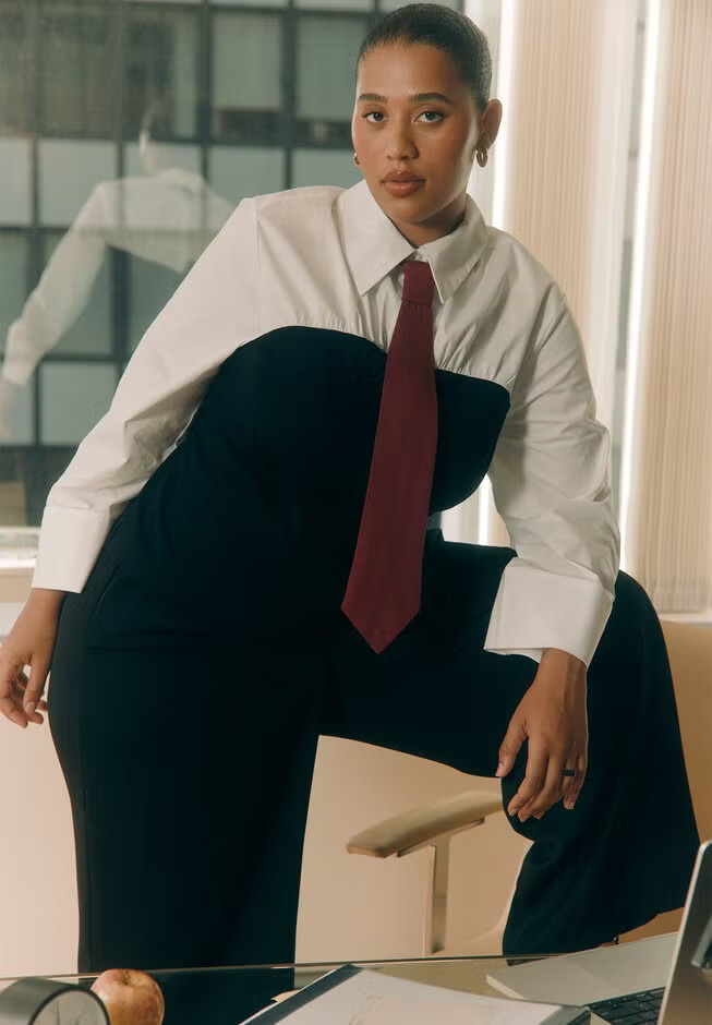 Bustier Button Up Twofer | Eloquii