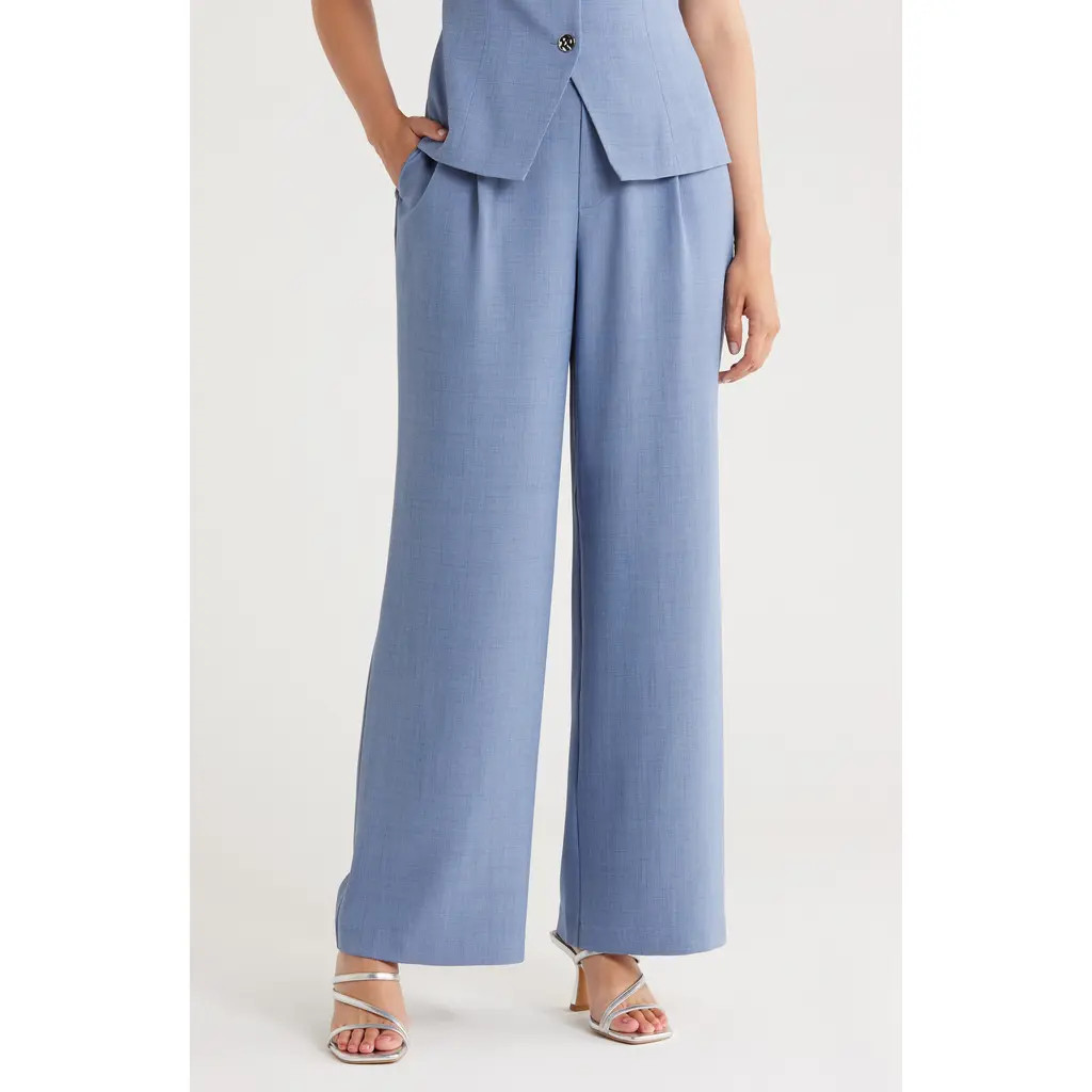 Gemma + Jane Pull-On Wide Leg Pants in Indigo Melange at Nordstrom Rack, Size Large | Nordstrom Rack