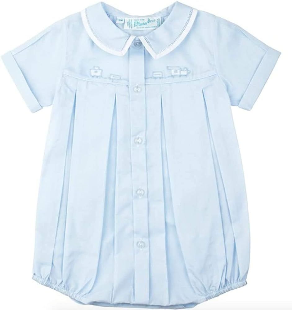 Feltman Brothers Baby Boys Blue Train Bubble Layette Outfit | Amazon (US)