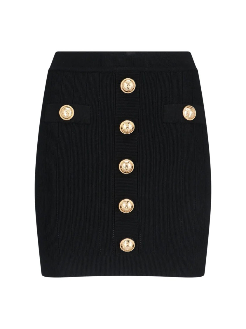 Mini Knit Skirt - Black | Shop Simon