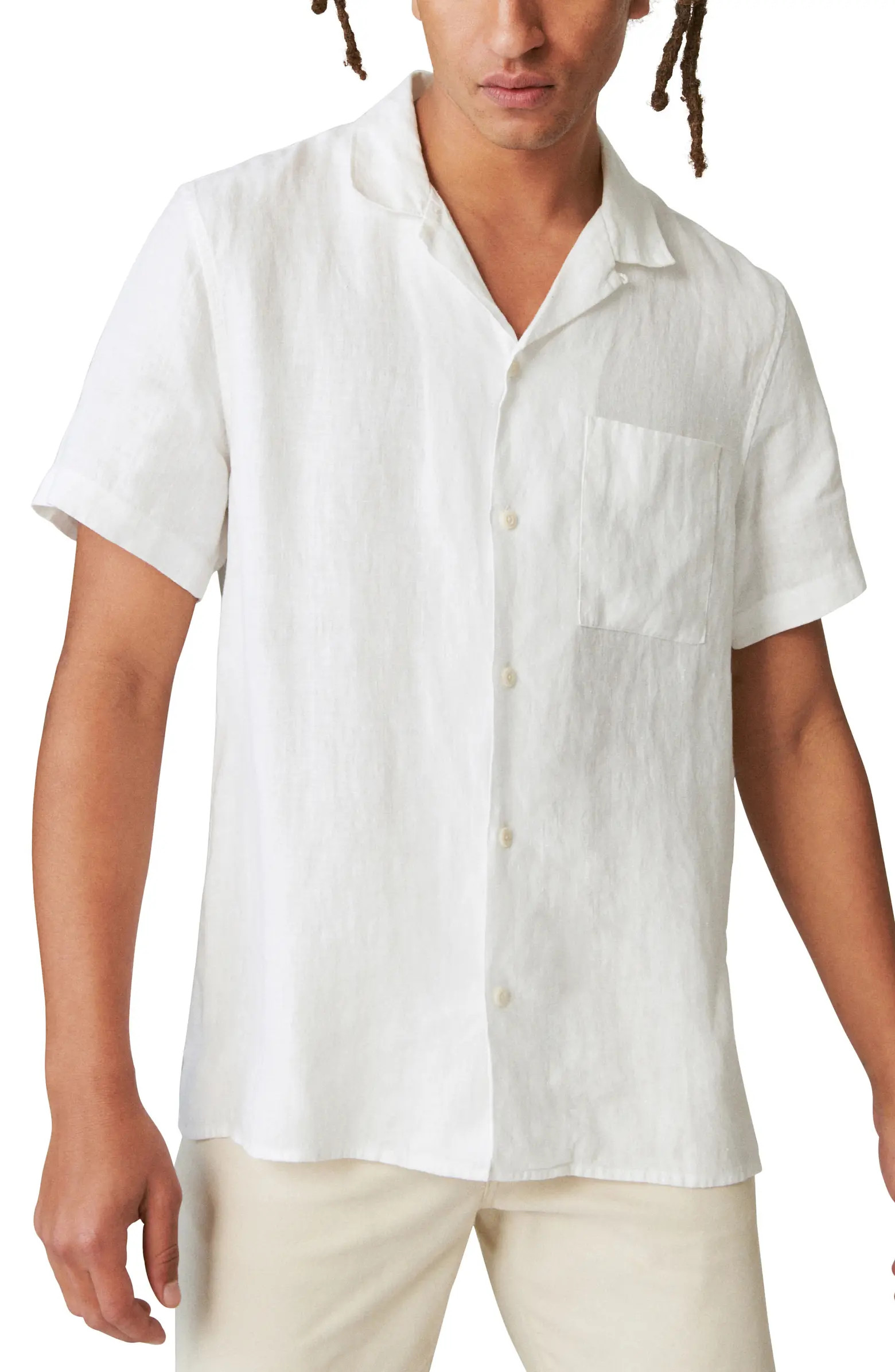 Short Sleeve Linen Camp Shirt | Nordstrom
