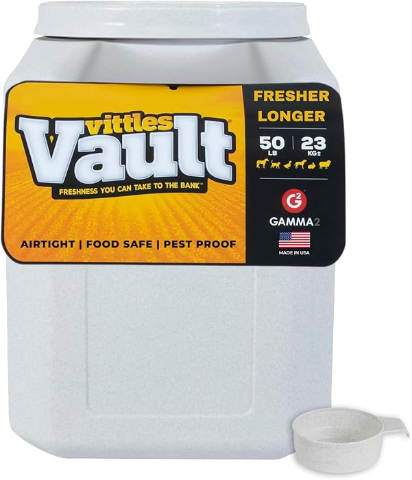 Vittles Vault Airtight Pet Food Storage Container + Scoop, Fits Up to 50lbs | Amazon (US)