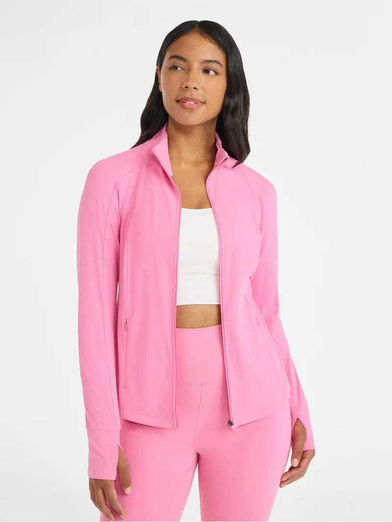 Avia Women's and Women's Plus SoftSculpt Zip Up Active Jacket, Sizes XS-4X | Walmart (US)