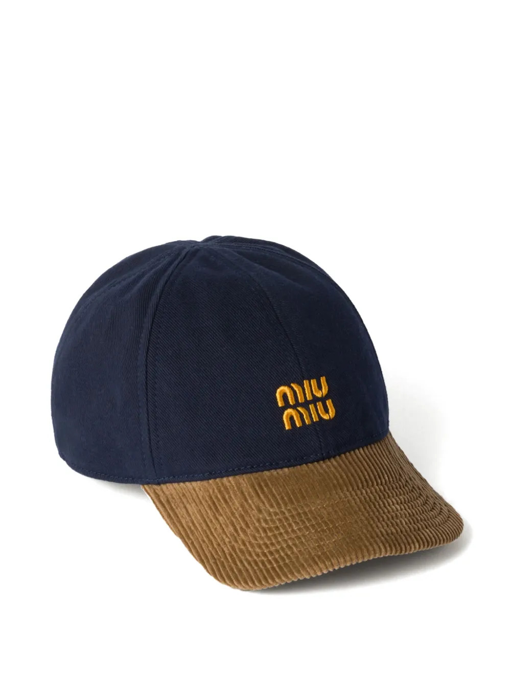 Miu Miu corduroy-panel Baseball Cap | Blue | FARFETCH | Farfetch Global