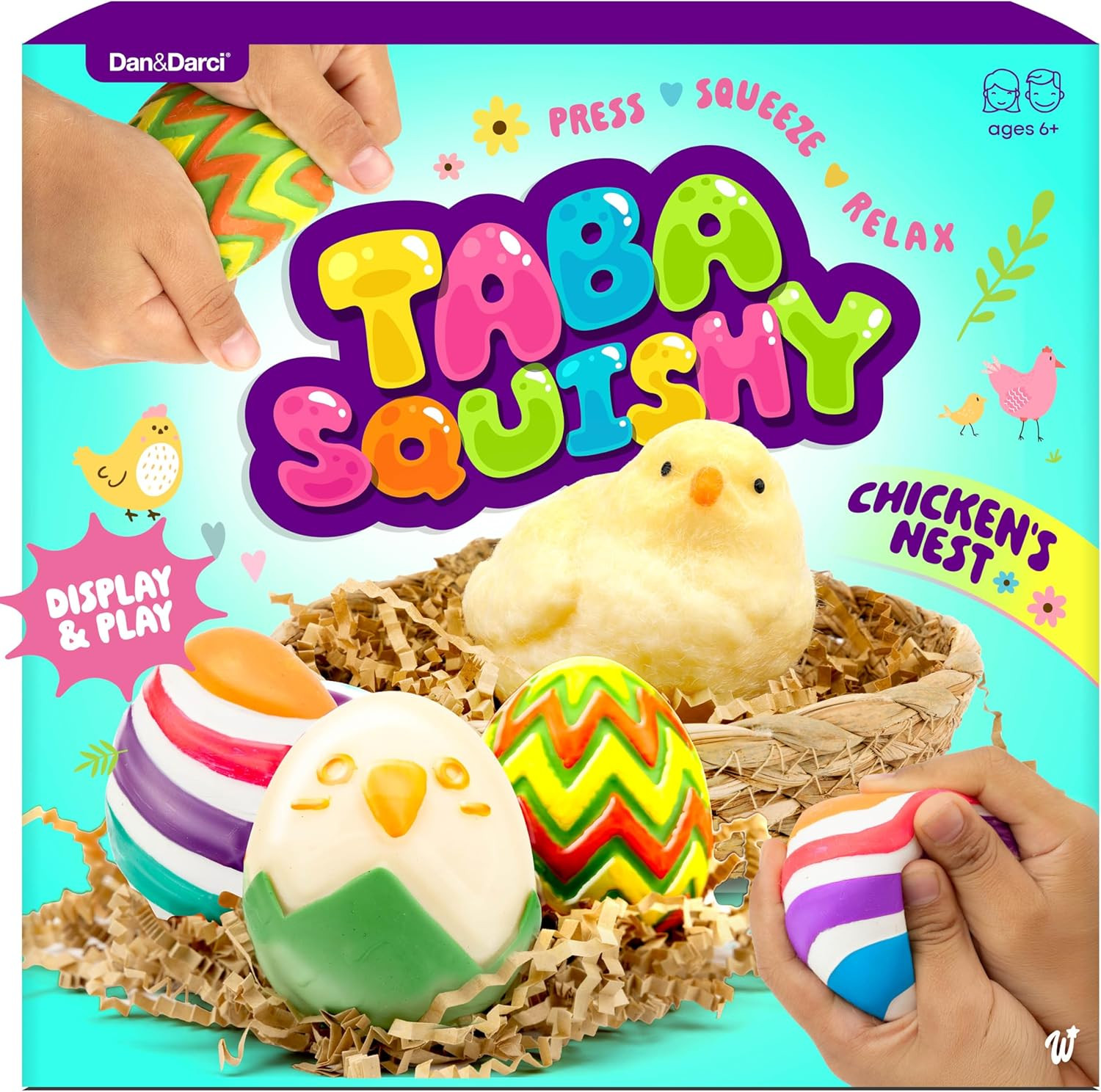 Easter Taba Squishy Chicken Nest Kit - Easter Basket Stuffers for Kids, Teens - Basket Essentials... | Amazon (US)