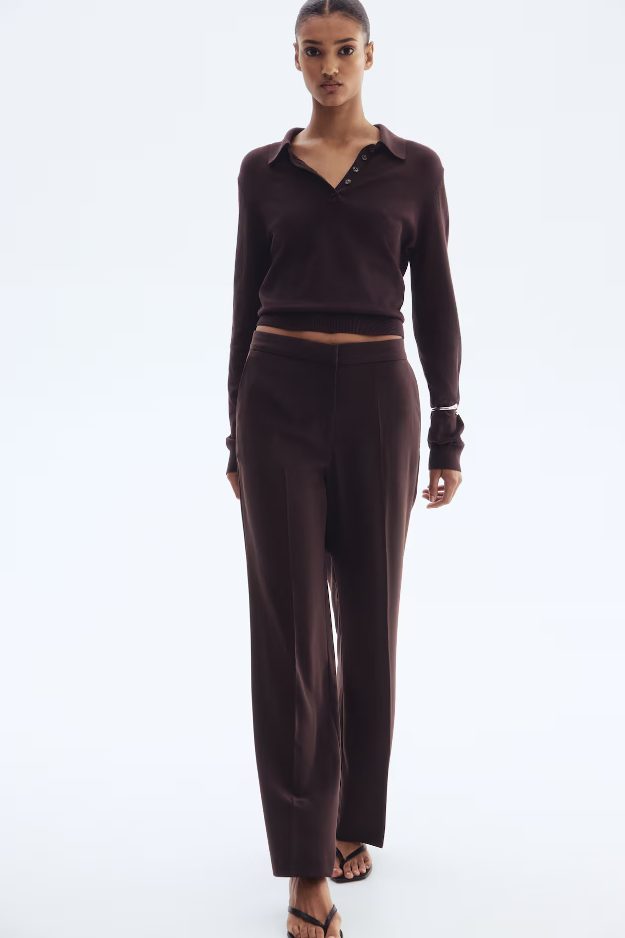 Straight-Leg Creased Pants | H&M (US + CA)