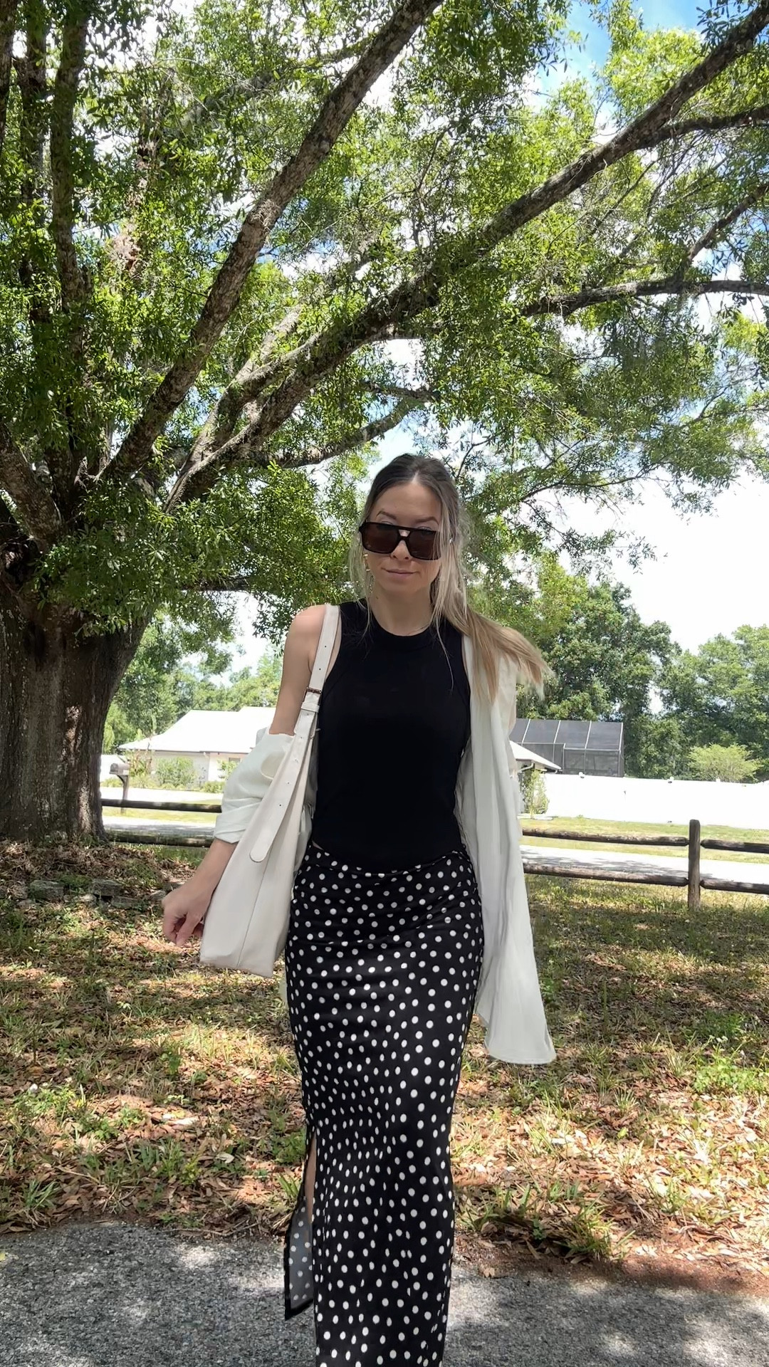 polka dot spring outfit🤍

#LTKootd #LTKmorningroutine #LTKdayinmylife