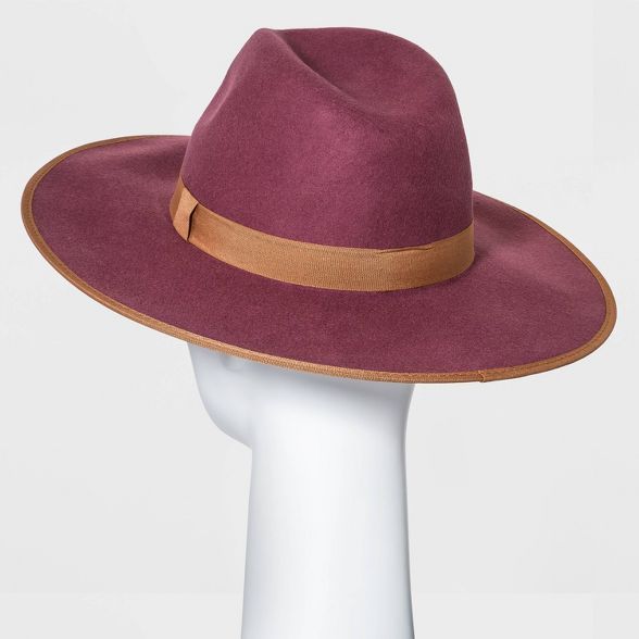 Women's Wide Brim Felt Fedora Hat - A New Day™ | Target