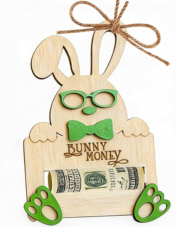 Easter Bunny Money Holder for Cash Gift,Cards Holder Basket Tag,Stuffers for Toddler,Kids,Teens,G... | Amazon (US)