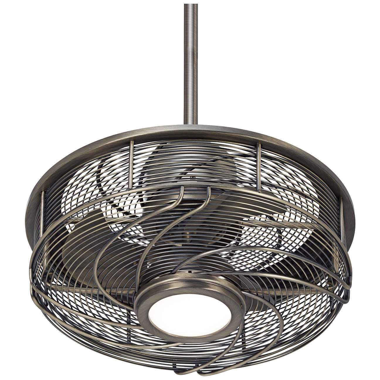 17" Casa Vestige Antique Bronze Cage LED Ceiling Fan with Wall Control - #5D998 | Lamps Plus | Lamps Plus