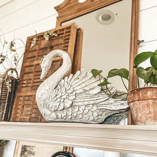 Swan Shaped Planter | Antique Farm House