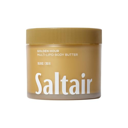 Saltair Multi-Lipid Body Butter - Rich, Nourishing Hydrating Body Cream with Ceramide Complex, Coconut Oil, Shea Butter, and Sea Buckthorn. Moisturizing Dry Skin Care. 10oz Jar - Golden Hour | Amazon (US)