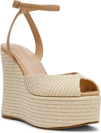 Steve Madden Wanona Ankle Strap Peep Toe Platform Wedge Sandal (Women) | Nordstrom | Nordstrom