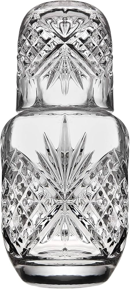 Godinger Bedside Night Carafe - Cup and Bottle to Keep Next To Your Bed for a Handy Midnight Drin... | Amazon (US)