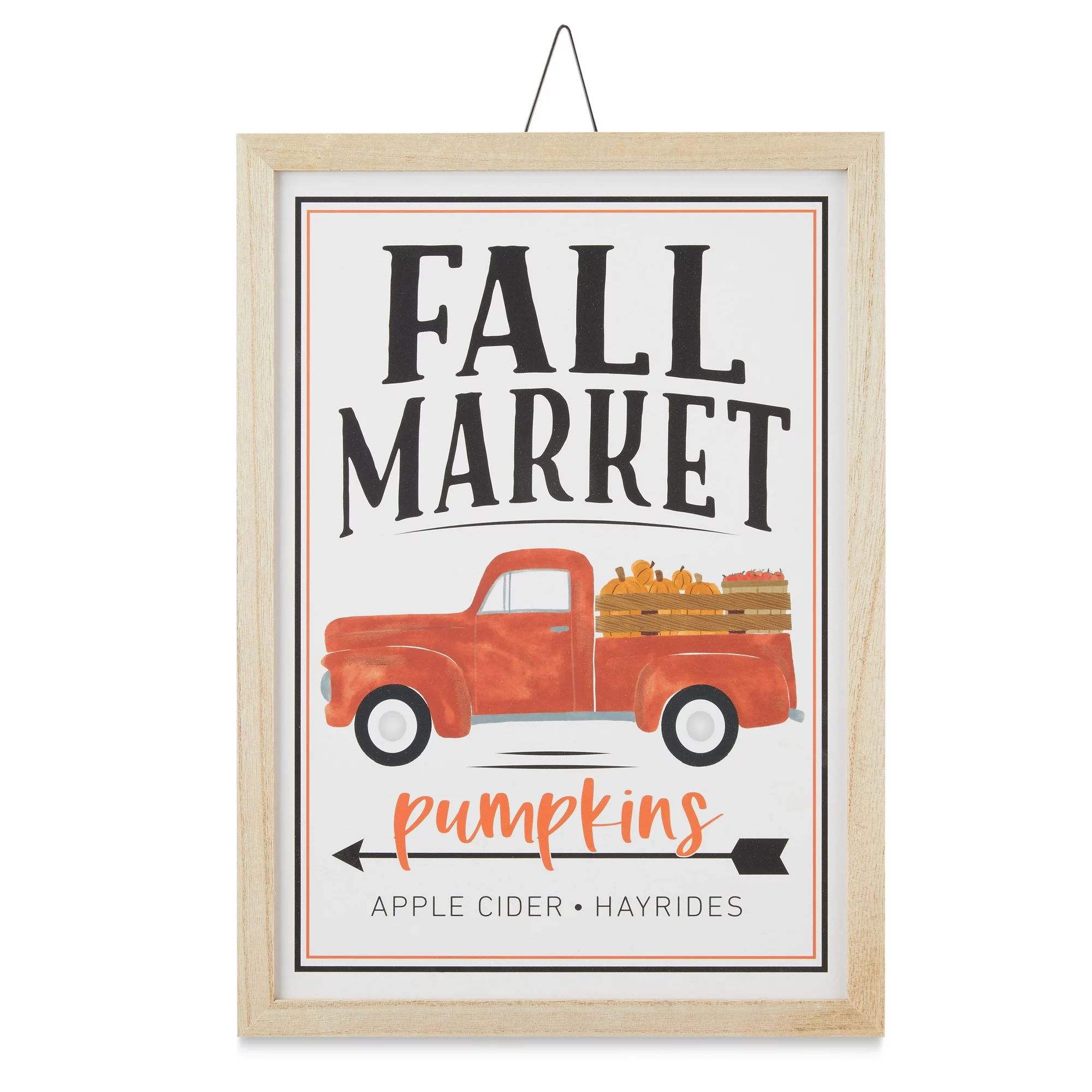 Halloween Hanging Sign Decoration, Fall Market, 10 inch x 14 inch, Way to Celebrate | Walmart (US)