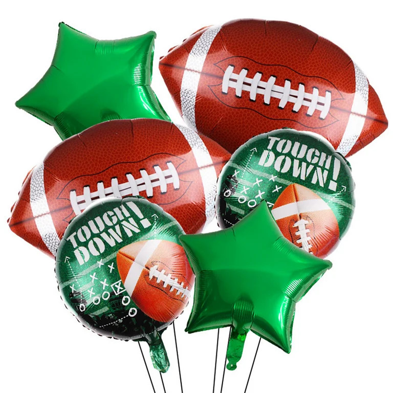 Football Party 6 Pieces Football Balloons Set, for Tailgate Game Day Football Theme Supplies Birt... | Walmart (US)