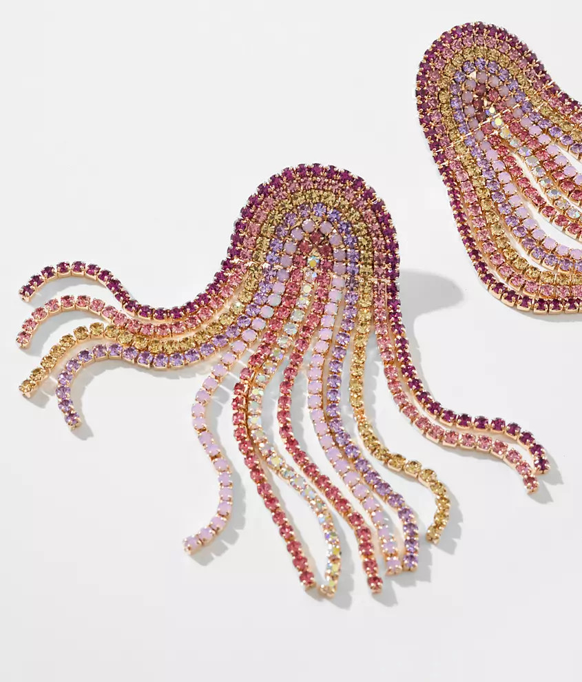 Rainbow Glitz Fringe Earring | Buckle