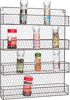 Trademark Innovations 4-Tier Wire Spice Rack Storage Organizer - Wall Mount or Countertop | Amazon (US)
