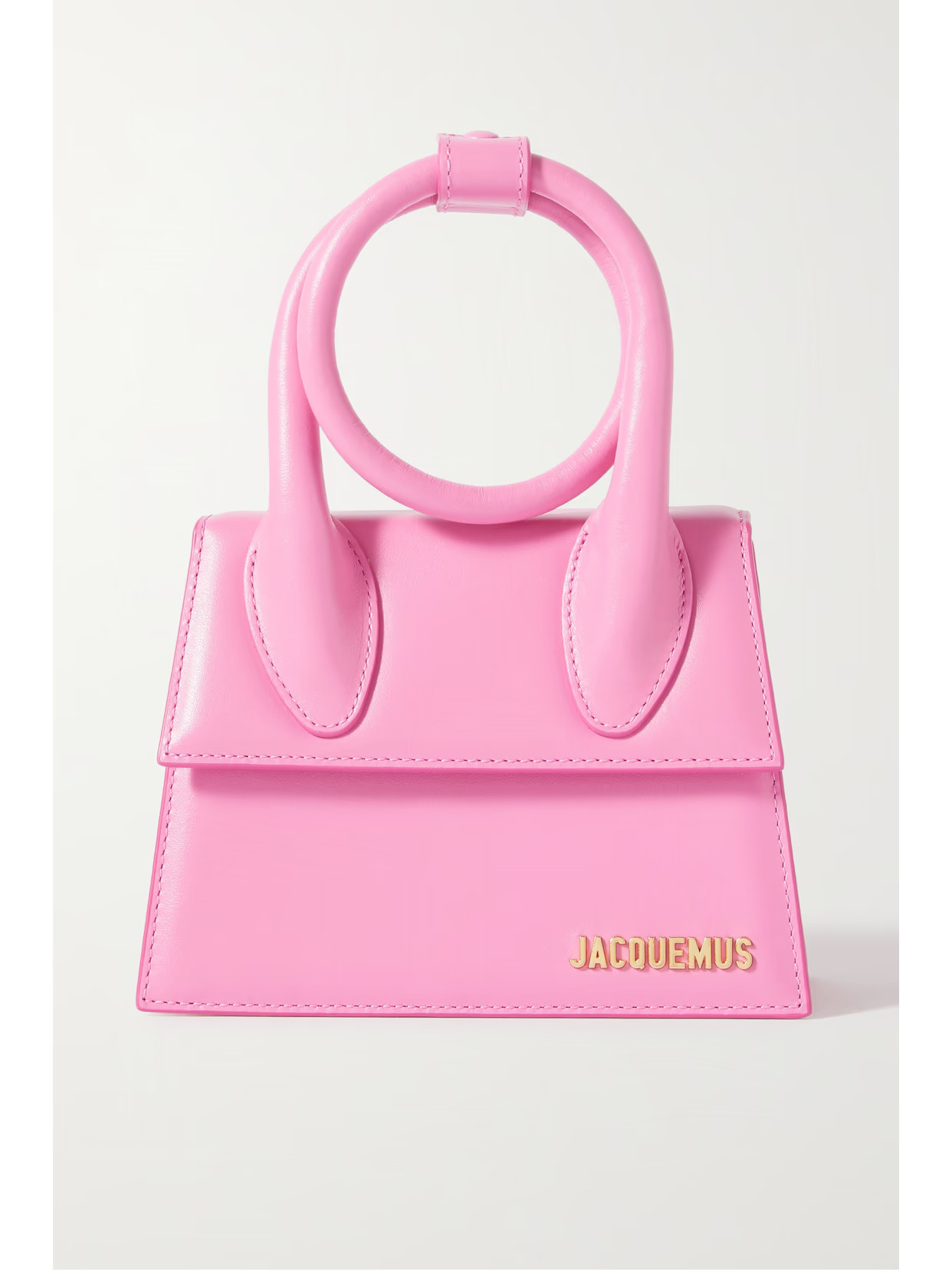 Jacquemus - Le Chiquito Noeud Leather Shoulder Bag - Pink | NET-A-PORTER (US)