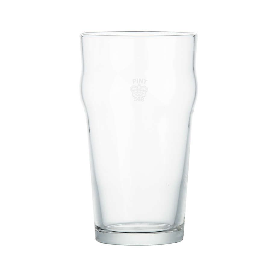 Pint Glass Tumbler with Crown | Crate & Barrel