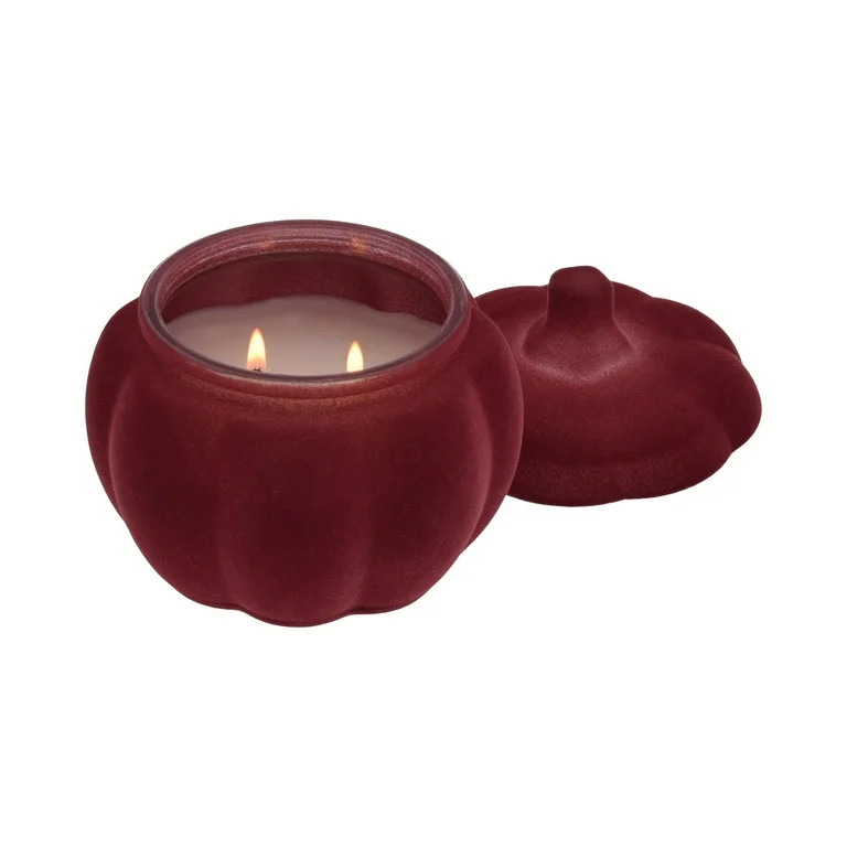 Better Homes & Gardens Spicy Cinnamon Sticks Scented 2-Wick 10oz (284.3 g) Medium Flocked Pumpkin... | Walmart (US)