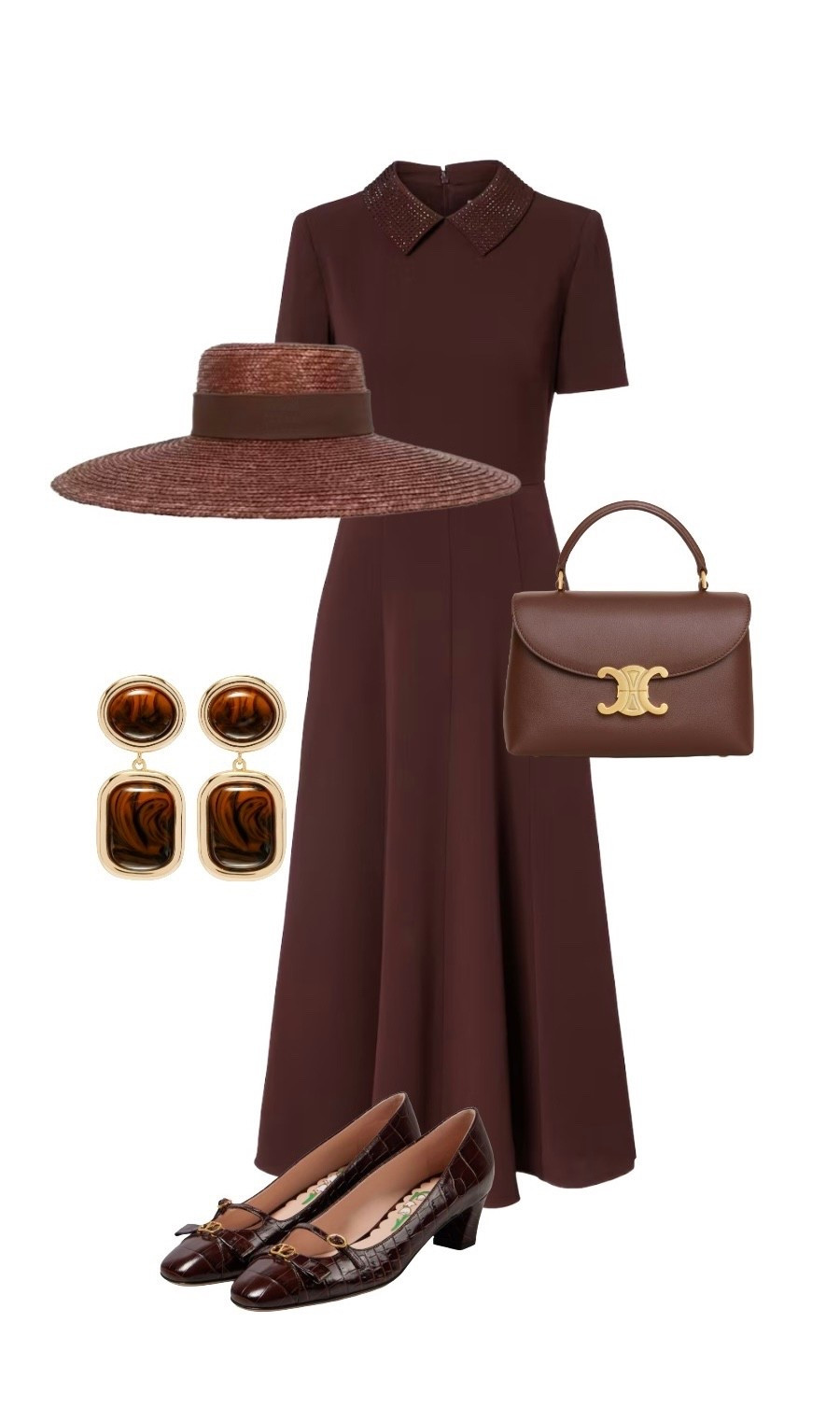 Chocolate brown is one of this summer’s hottest colours. This all out luxury outfit is fit for a princess 🤎

Brown Mid Dress - Roland Mouret at My Theresa 

Brown Gold Earrings - Self Portrait at My Theresa

Chocolate Straw Hat - new in Zahati at Liberty London 

Brown Bag - Celine at 24S

Brown Low Heels - Valentino at My Theresa 


#LTKluxury #LTKdresses #LTKeurope