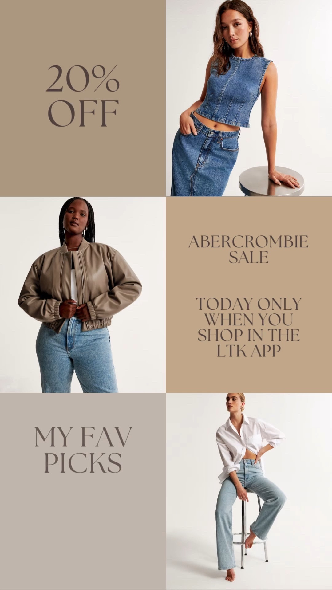 20% off Abercrombie when you shop here from the LTK app! LAST DAY TODAY! Here’s what I recommend for Fall…


#LTKSale #LTKSale #LTKsalealert #LTKstyletip