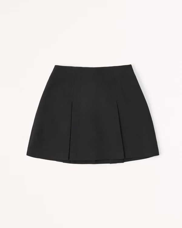 Pleated Menswear Mini Skort | Abercrombie & Fitch (US)